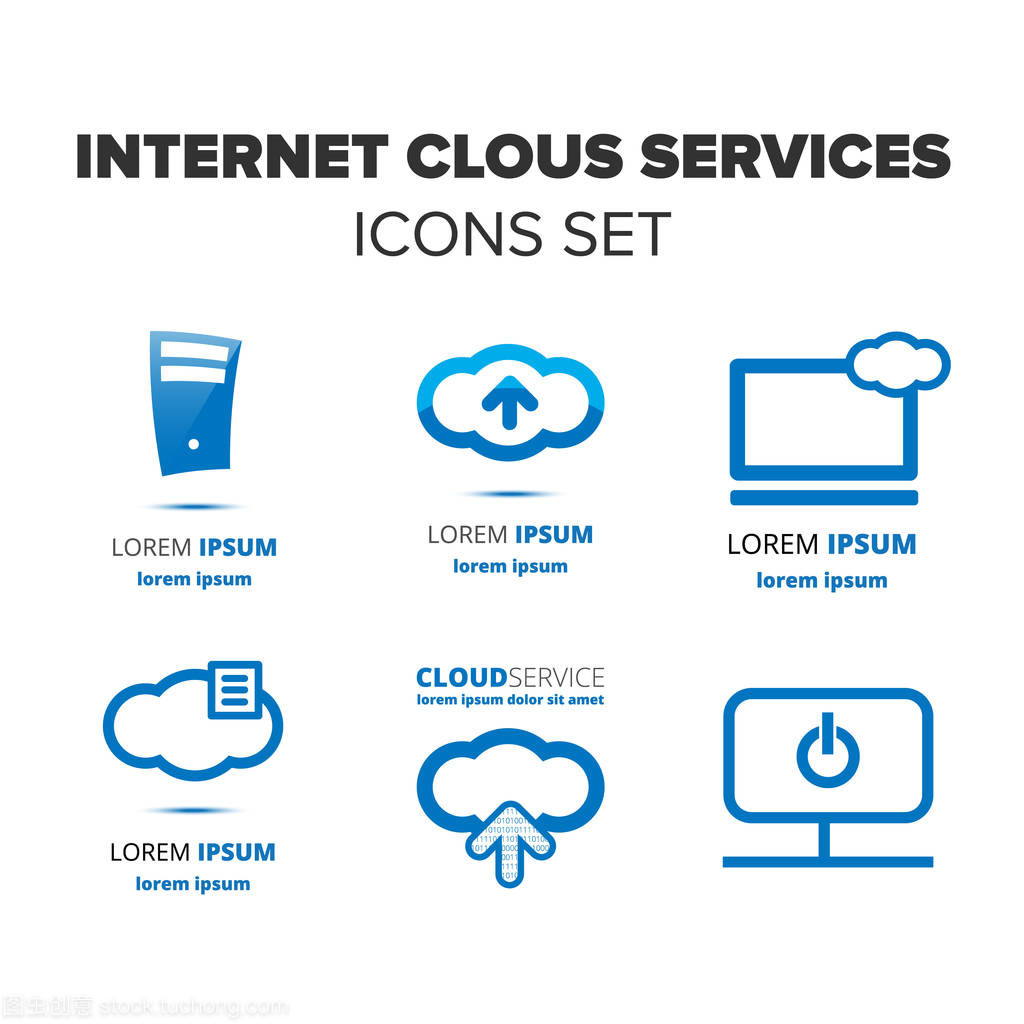 互联网云服务图标集 数字化时代的视觉语言
